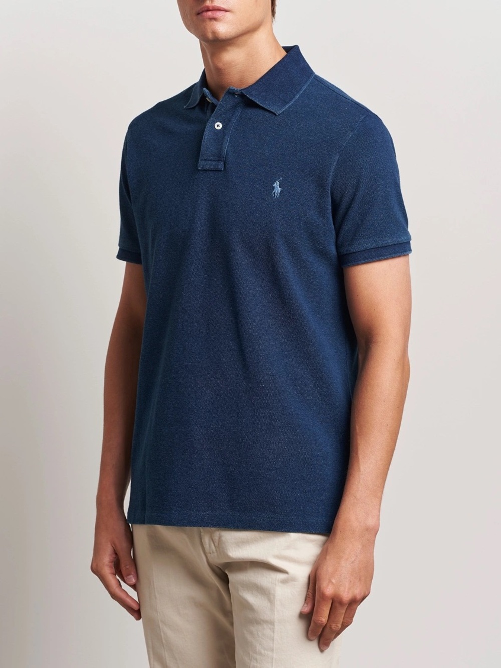Polo Ralph Lauren Slim Fit Short Sleeve Blue Polo Shirt Size M
